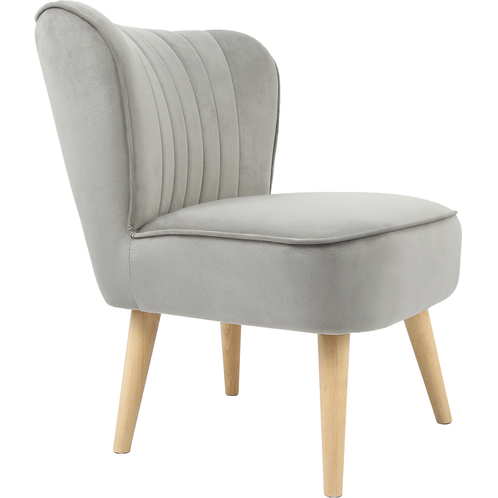 Shaun Grey Velvet Accent Chair Image 4