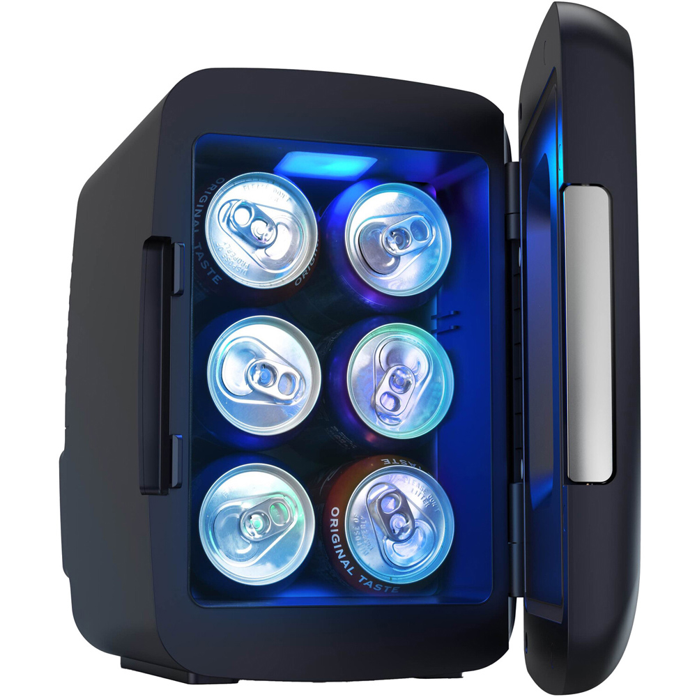 LED Gaming Mini Fridge Black Image 3