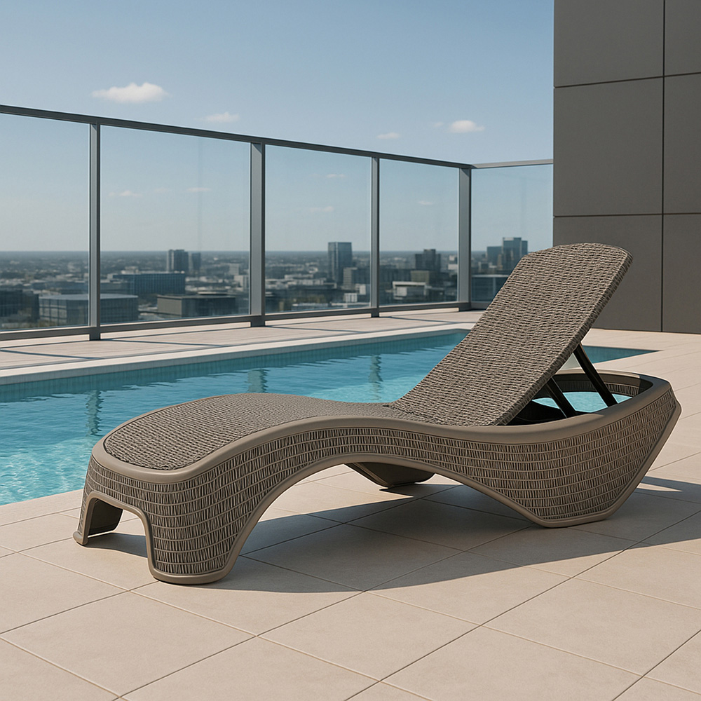 Centurion Supports Set of 2 Maldives Grey Rattan Adjustable Sun Lounger Image 6