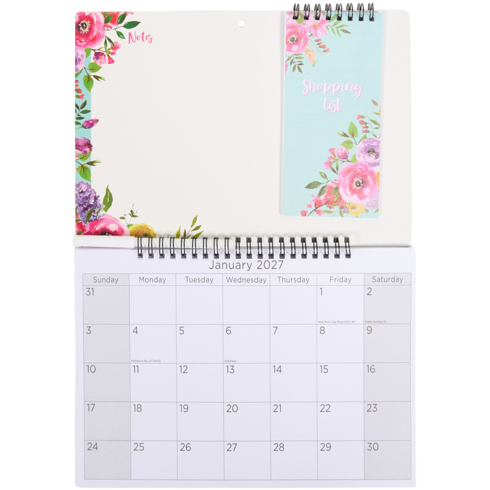 2027 Whiteboard Calendar with Pad and Pen Image 5