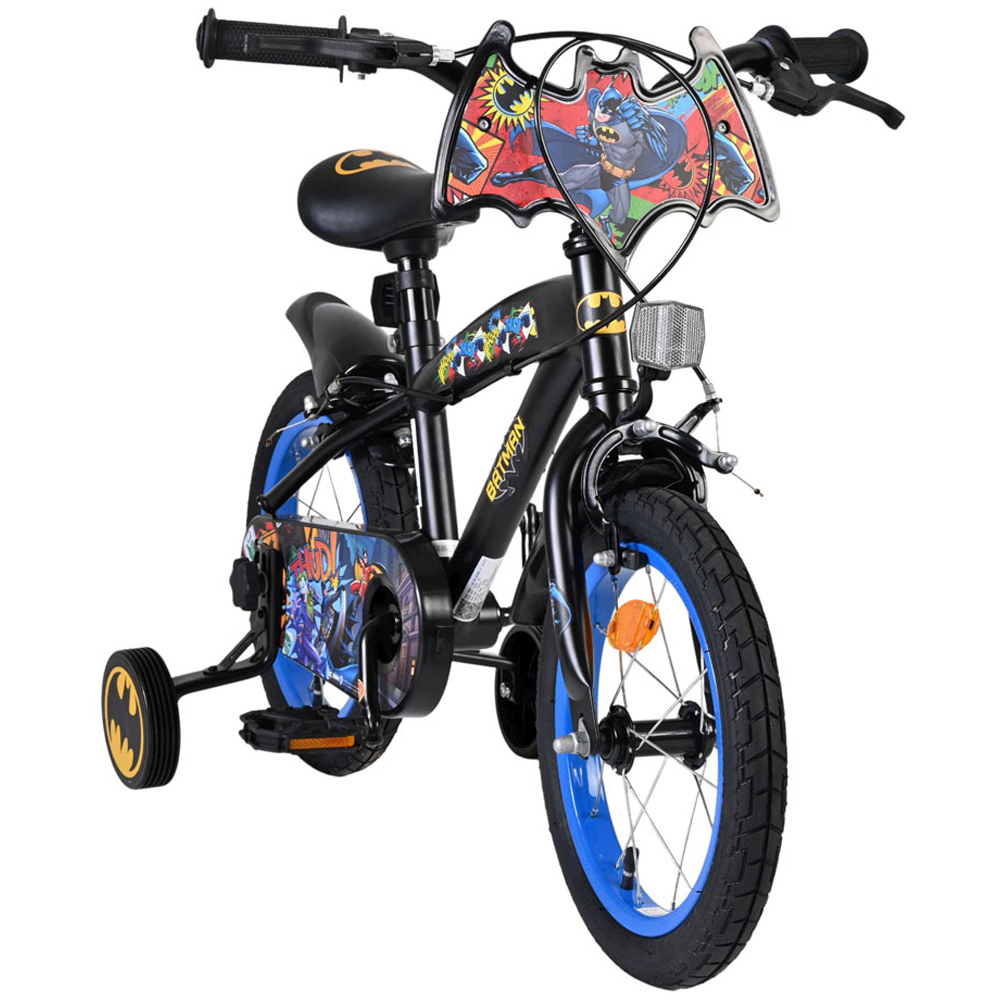 Volare DC Comics Batman Kids 14 inch Multicolour Bike with Stabilisers Image 2