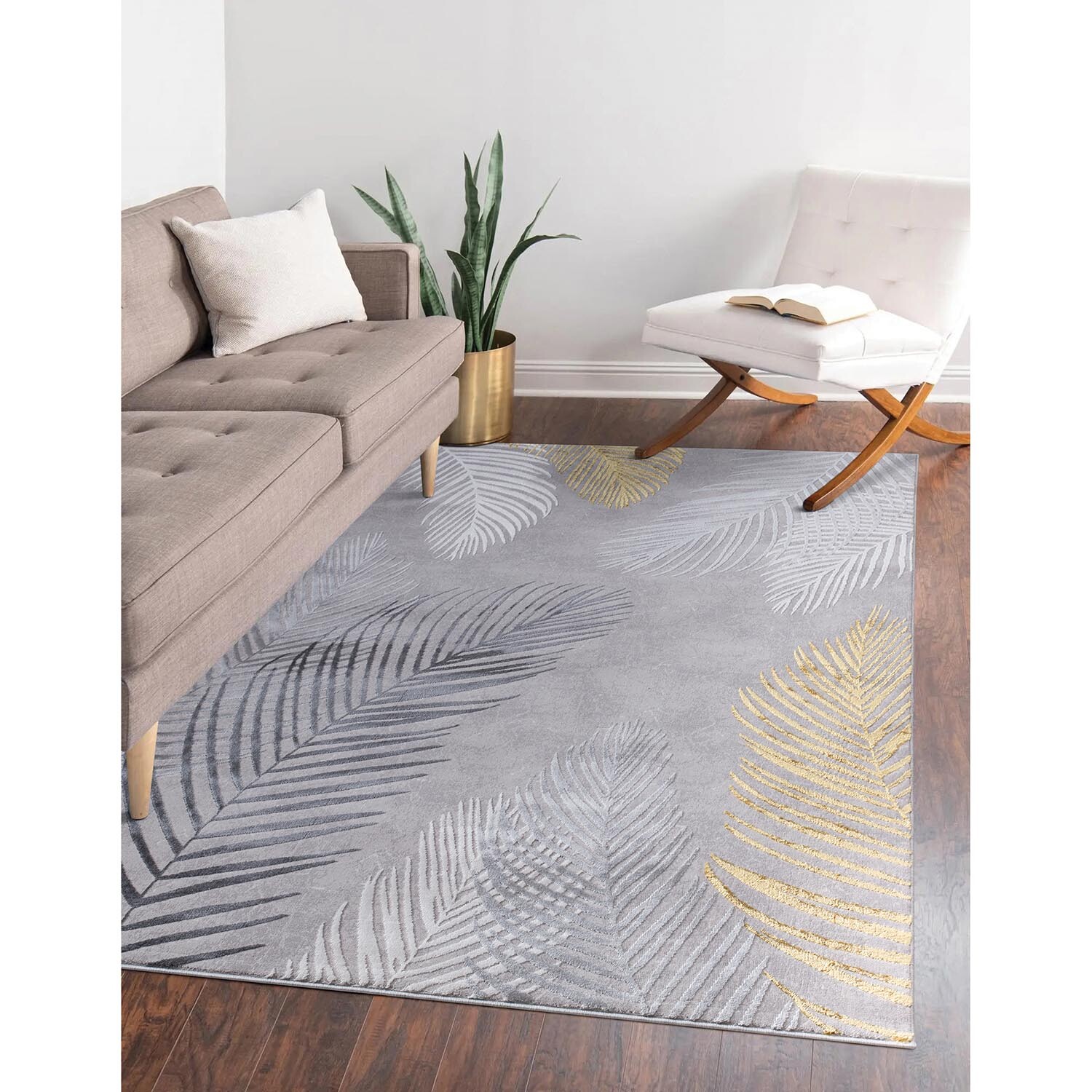 Gold Leaf Sunset Rug 120cm Image 2