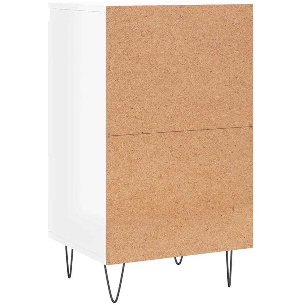 vidaXL Single Door High Gloss White Sideboard Set of 2 Image 8