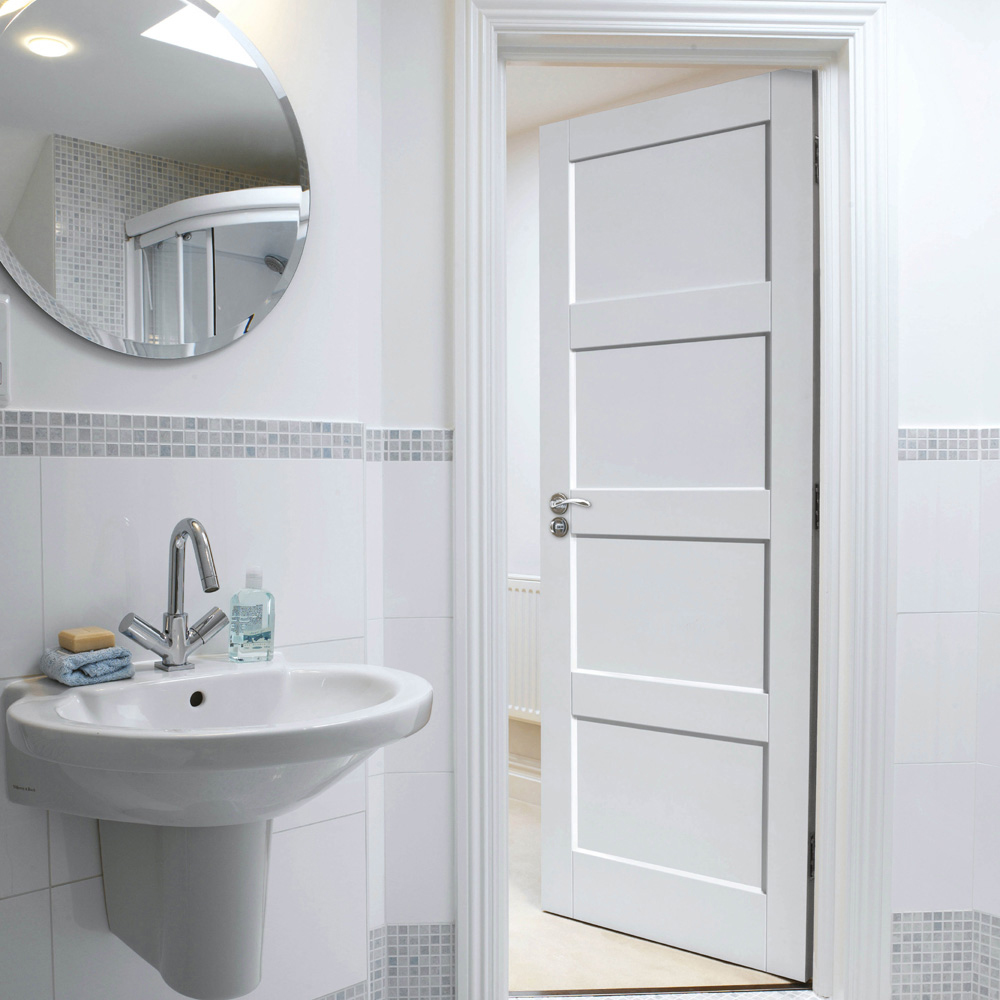 JB Kind Montserrat White Primed FD30 Internal Door 1981 x 686mm Image 2