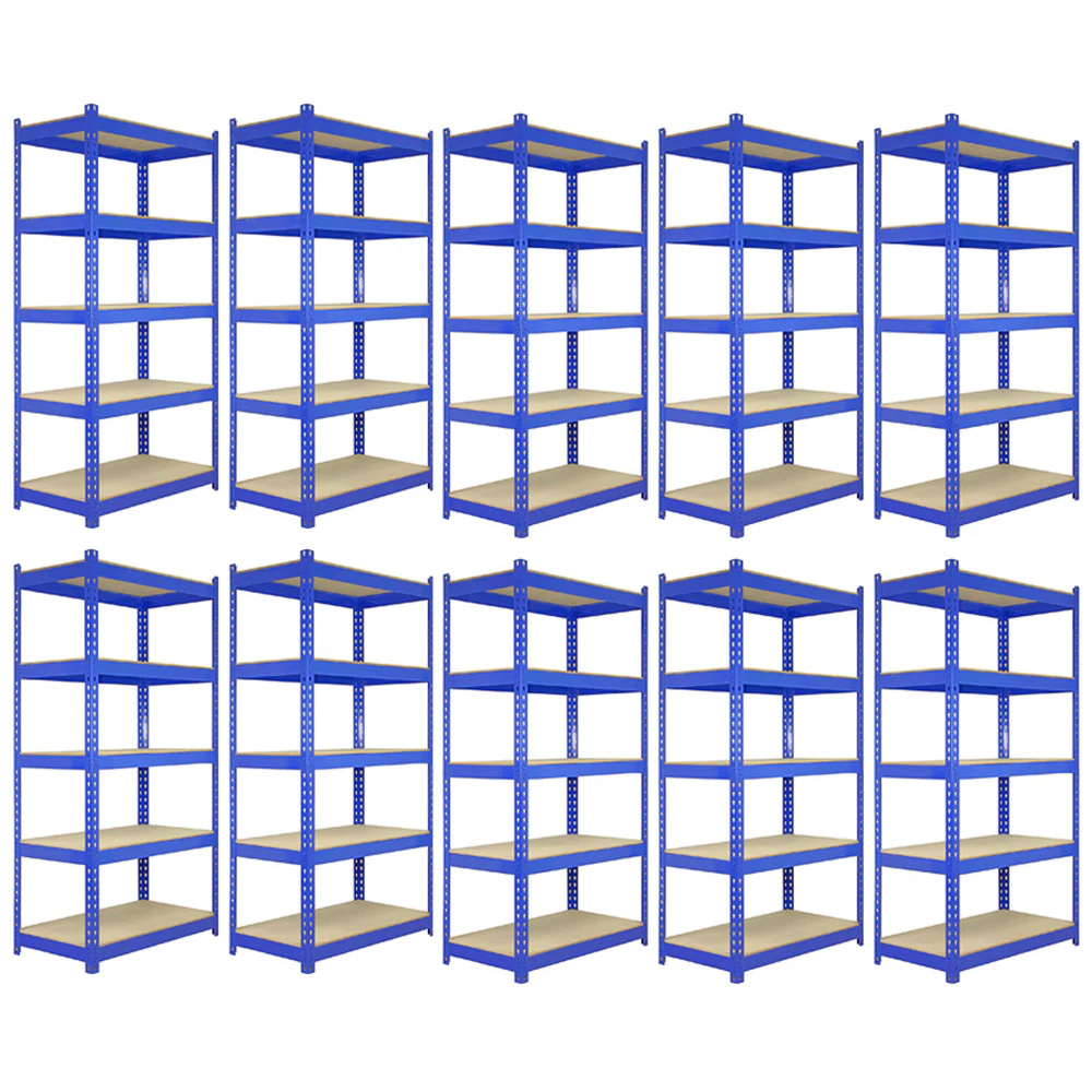 Monster Shop Q-Rax Blue Metal Racking Units 182.5 x 90 x 50cm 10 Pack Image 1
