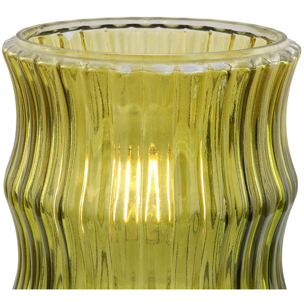 Ribbed Wavy Battery-Operated Light Olive Image 4