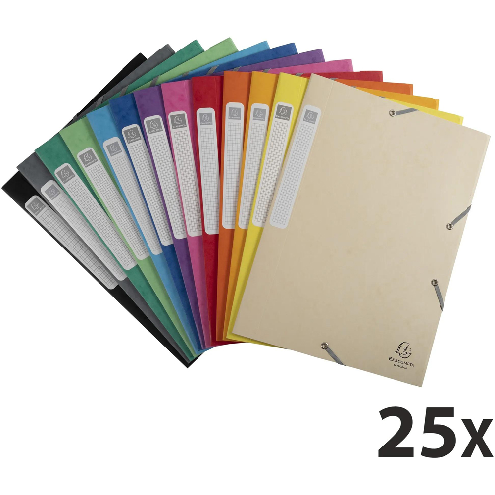 Exacompta Assorted Colours Pressboard A4 Box File 25mm 25 Pack Image 8