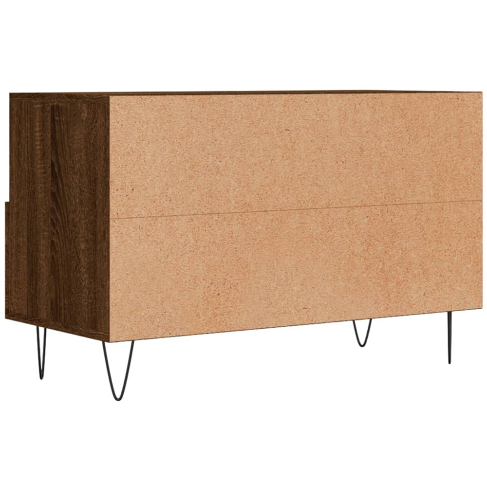vidaXL 2 Drawer 2 Shelf Brown Oak TV Cabinet Image 8