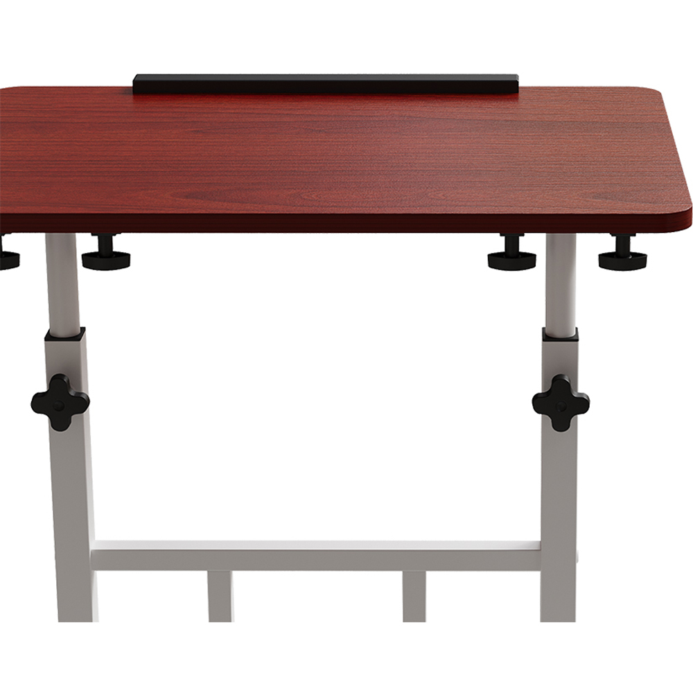Living and Home Height Adjustable Mobile Laptop Desk Dark Walnut Image 5