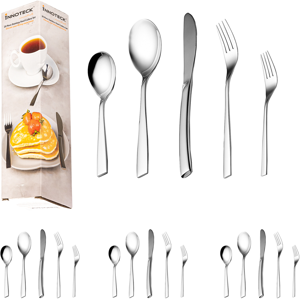 Innoteck Essentials 20 Piece Stainless Steel Cutlery Set Image 3