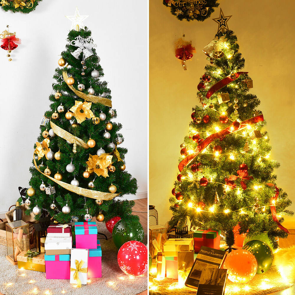 Costway Green Artificial Christmas Pine Tree 6ft Image 2