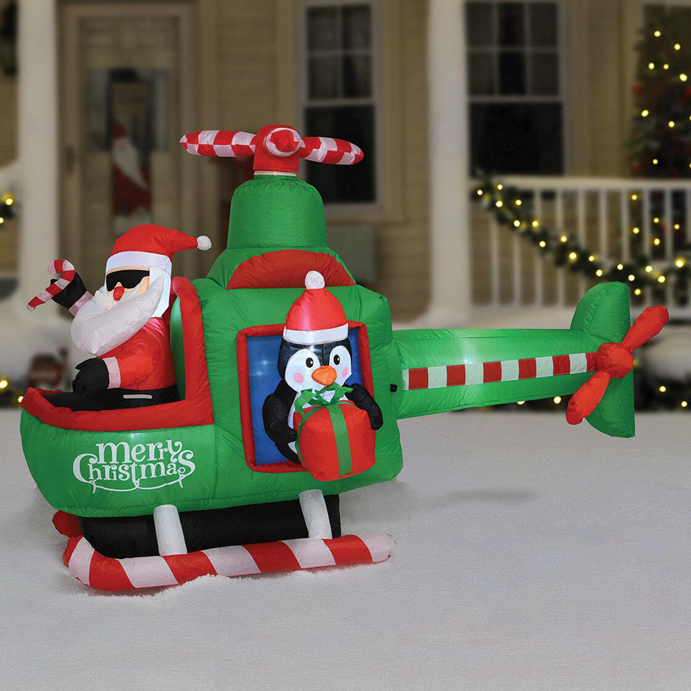 Santa Helicopter Inflatable Image 1