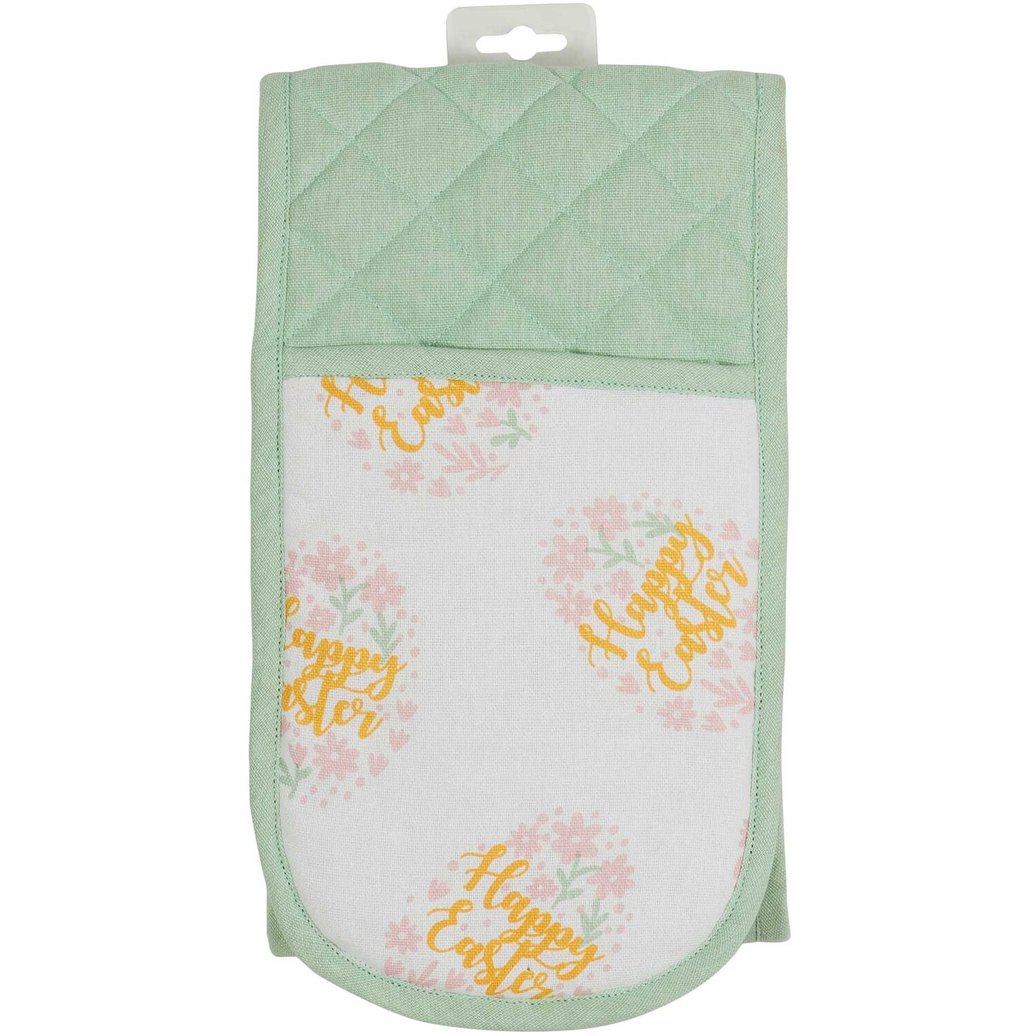 Happy Easter Double Oven Gloves - Green Image 1