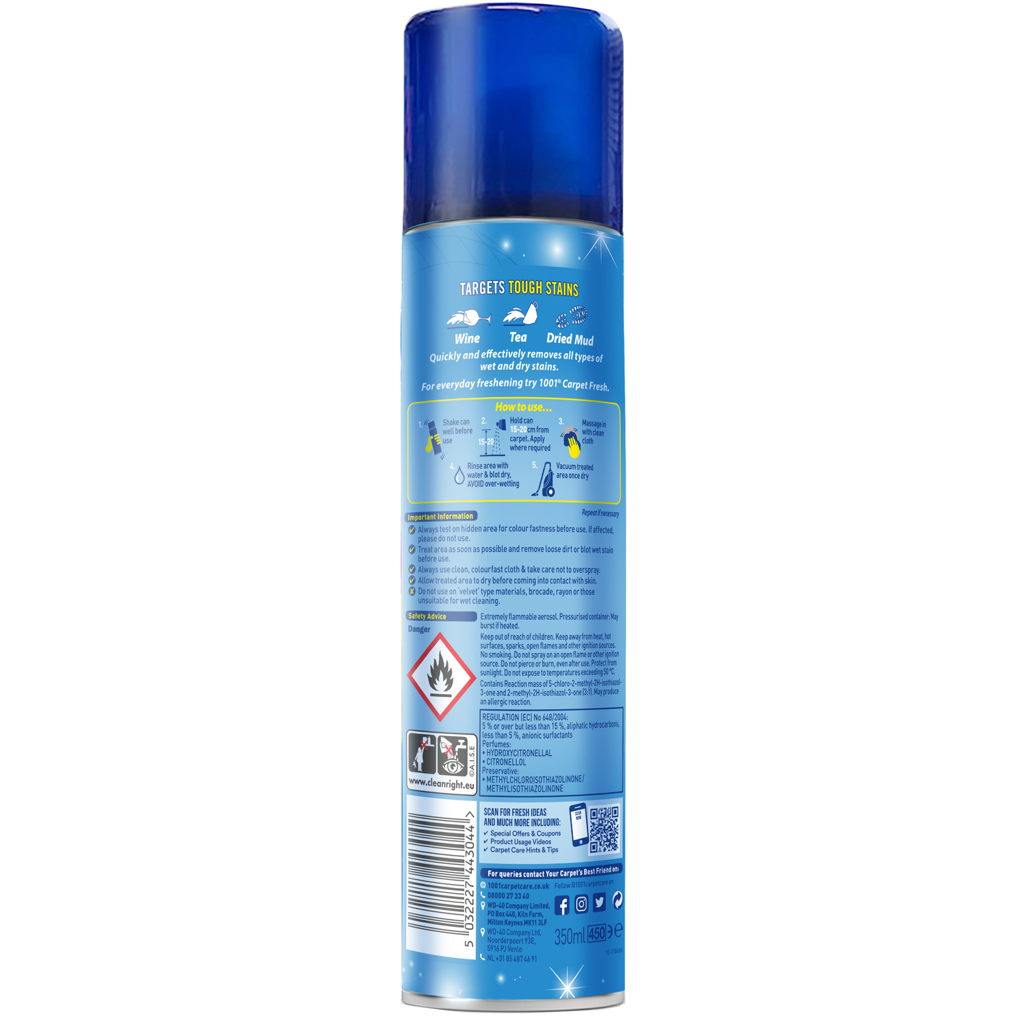1001 Carpet Cleaning Mousse 350ml Image 3