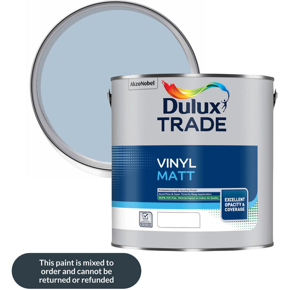 Dulux Trade Bright Skies Walls and Ceilings Vinyl Matt Paint 2.5L Image 1