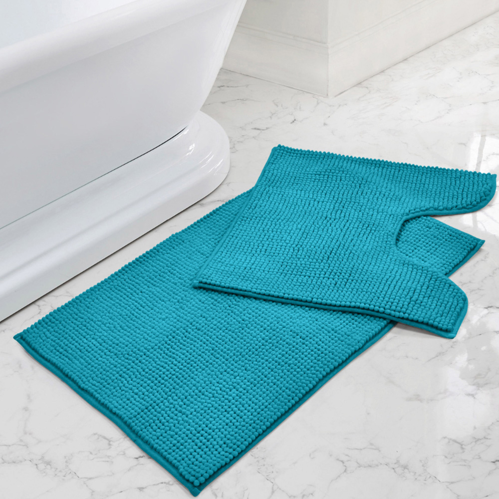 Mayfair Jade Shaggy Noodle Bath Mat 50 x 80cm Image 9