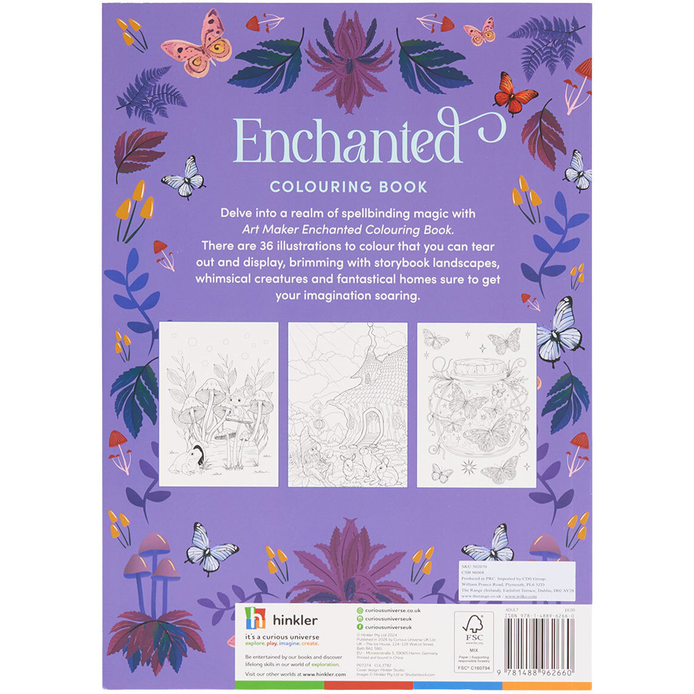 Enchanted or Cottagecore Colouring Book Image 6
