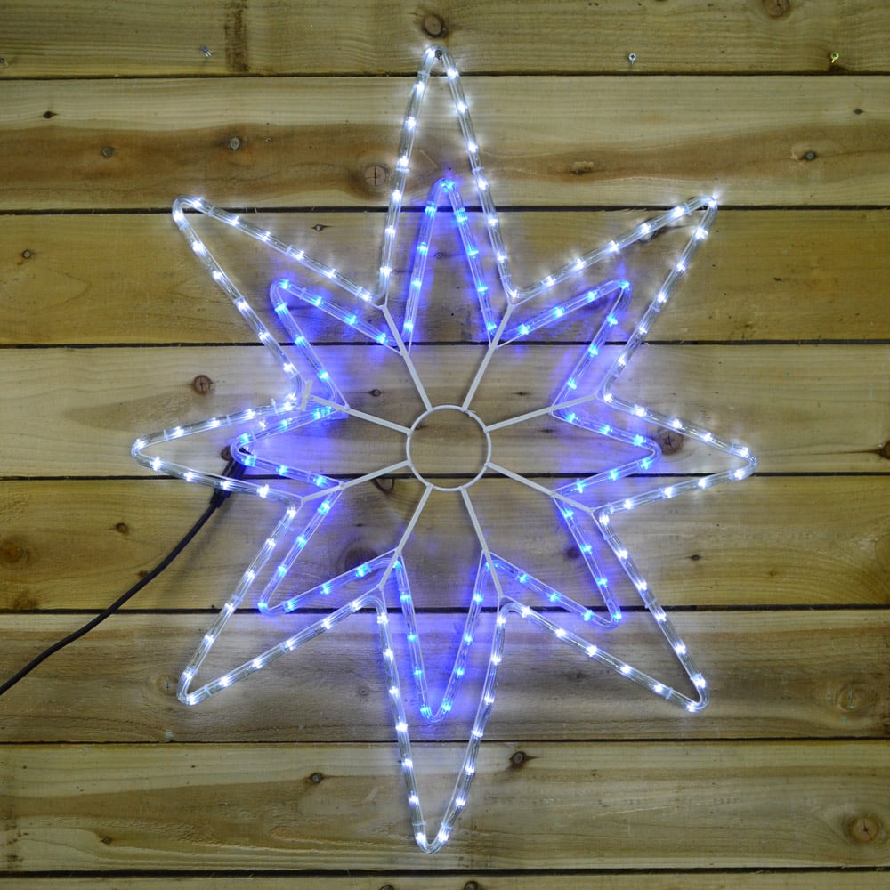 Samuel Alexander Star Silhouette Blue and White LED Rope Light 95cm Image 1