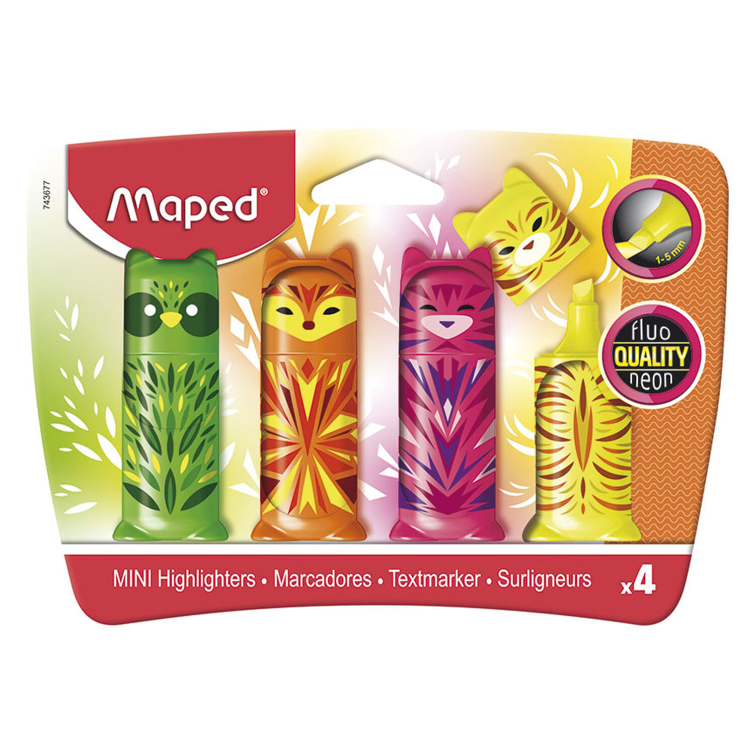 Pack of 4 Maped Mini Highlighters Image