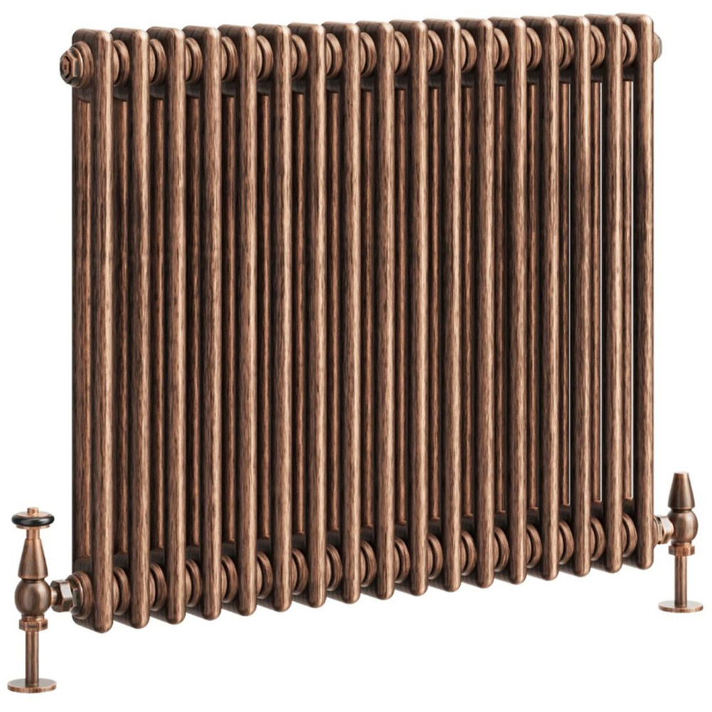 Go Bathrooms Traditional Antique Copper 2 Column Radiator 600 x 785mm Image 1