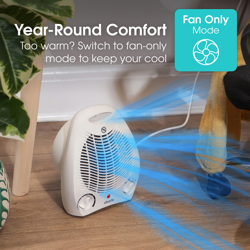 Abode AFH1002 White Fan Heater 2000W Image 7