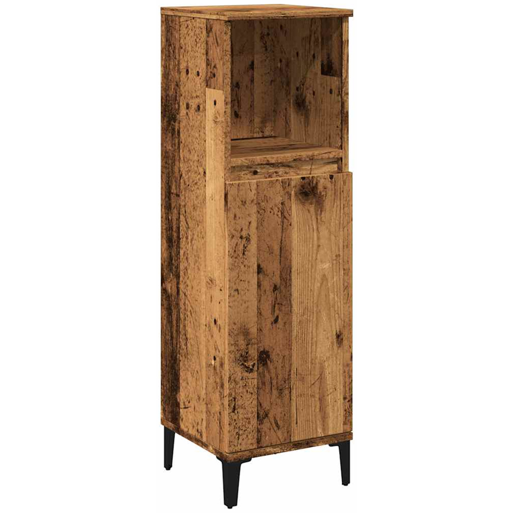 vidaXL Single Door Old Wood Bathroom Cabinet Image 2