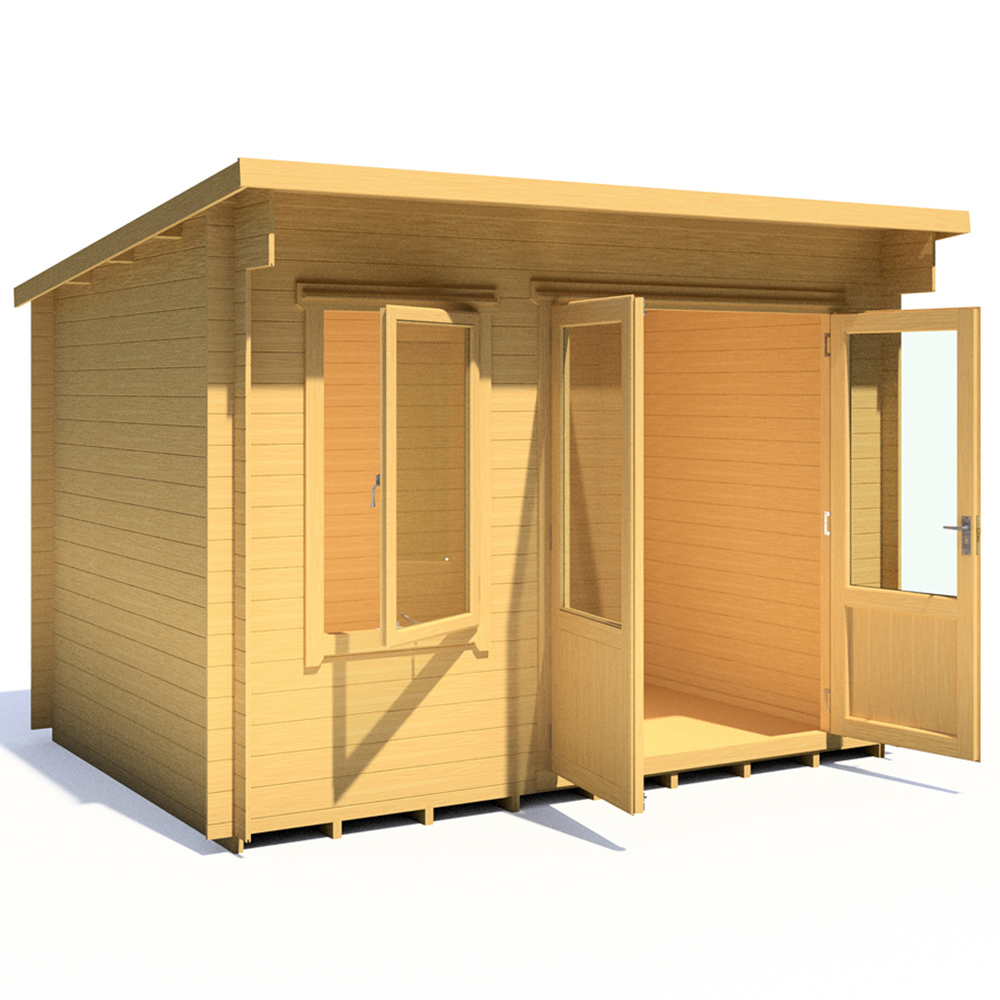 Shire Edgefield 11 x 8ft Double Door Pressure Treated Log Cabin Image 3