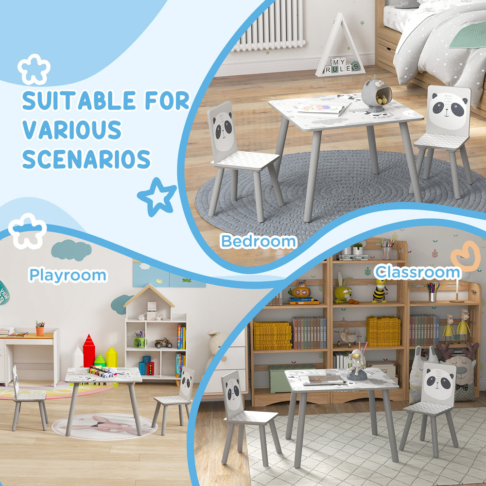 Tommy Toys 2 Seater Grey Kids Table and Chair Set Image 6