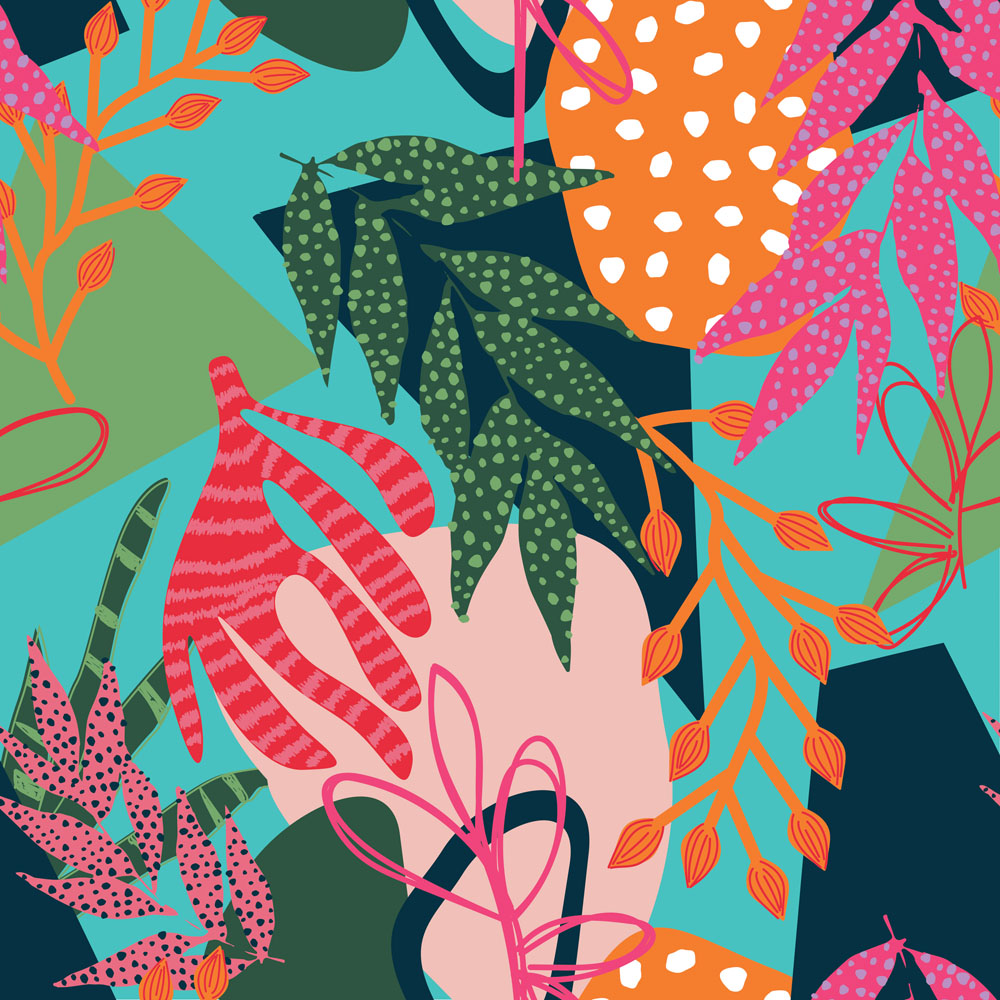 furn. Coralina Single Multicolour Tropical Palm Duvet Cover Set Image 5