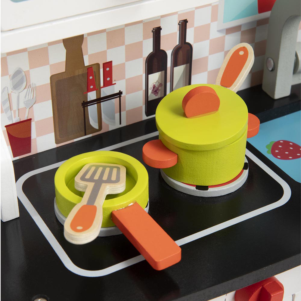 H&O Direct Kids Wooden Mini Kitchen Play Set Image 5