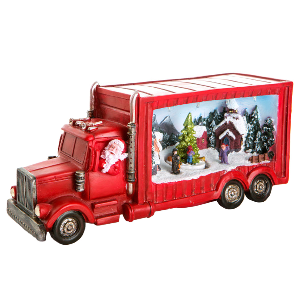 Christmas Truck Scene - Red Image 1