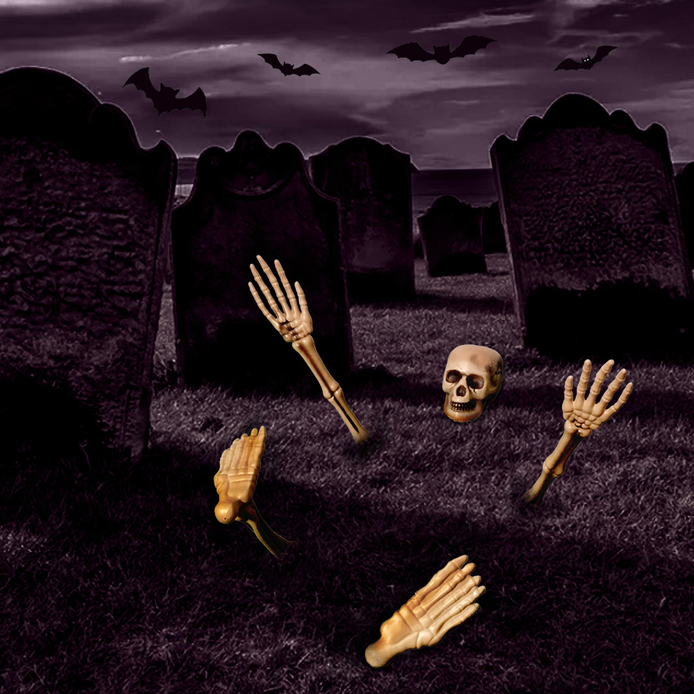 Samuel Alexander Buried Skeleton Ground Breaker Halloween Decoration Set Image 2