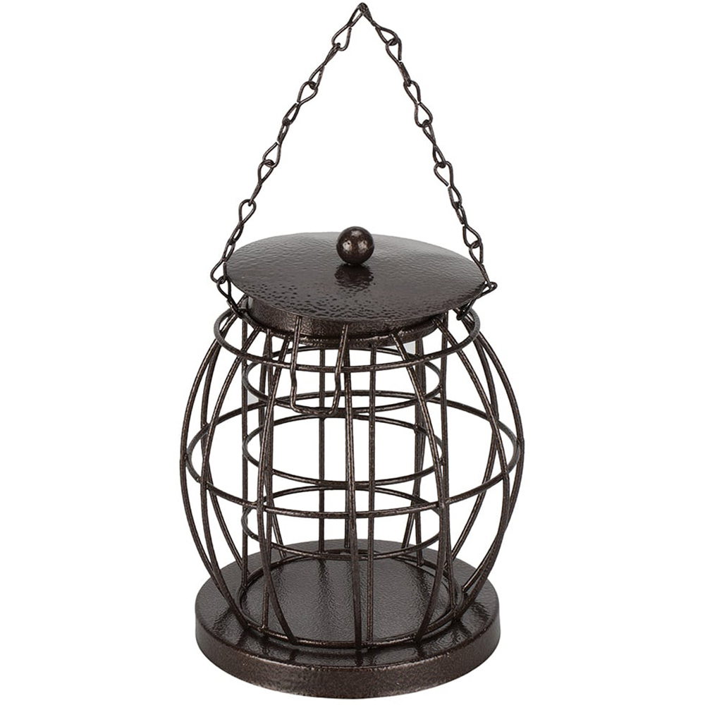 Grey Lantern Shaped Fat Ball Bird Feeder Image