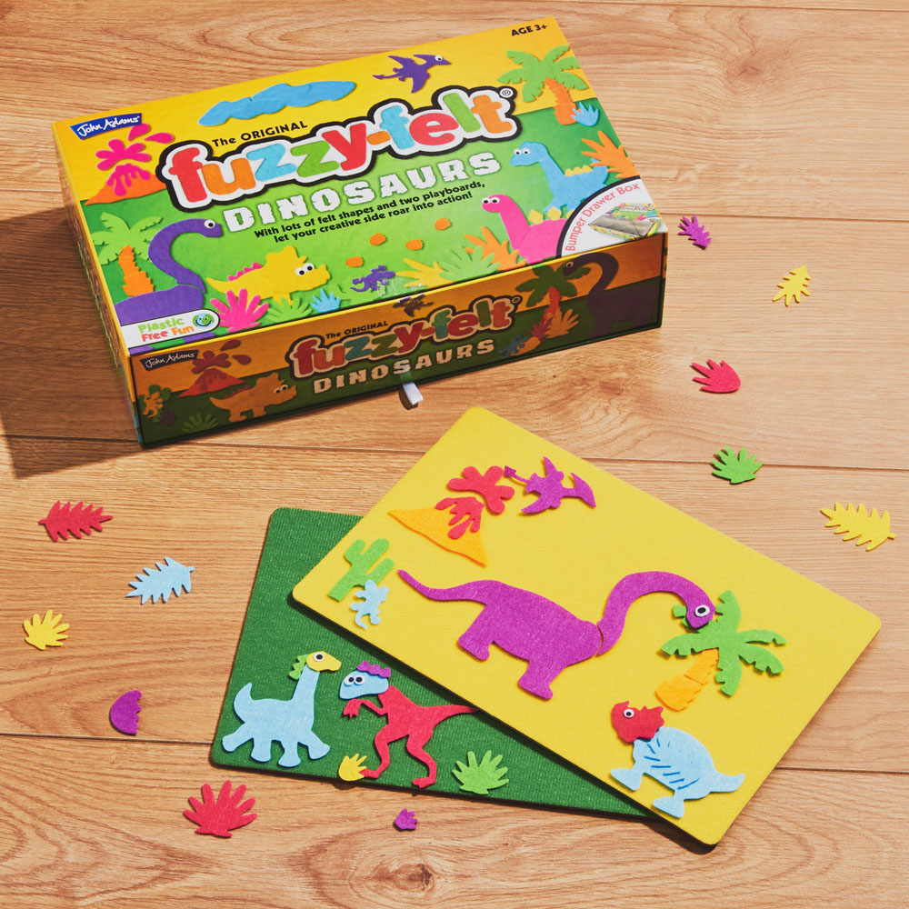 John Adams Fuzzy Felt Dinosaur Drawer Set Image 2