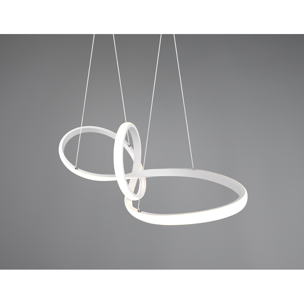 TRIO Sansa Matt White LED Pendant Light Image 4