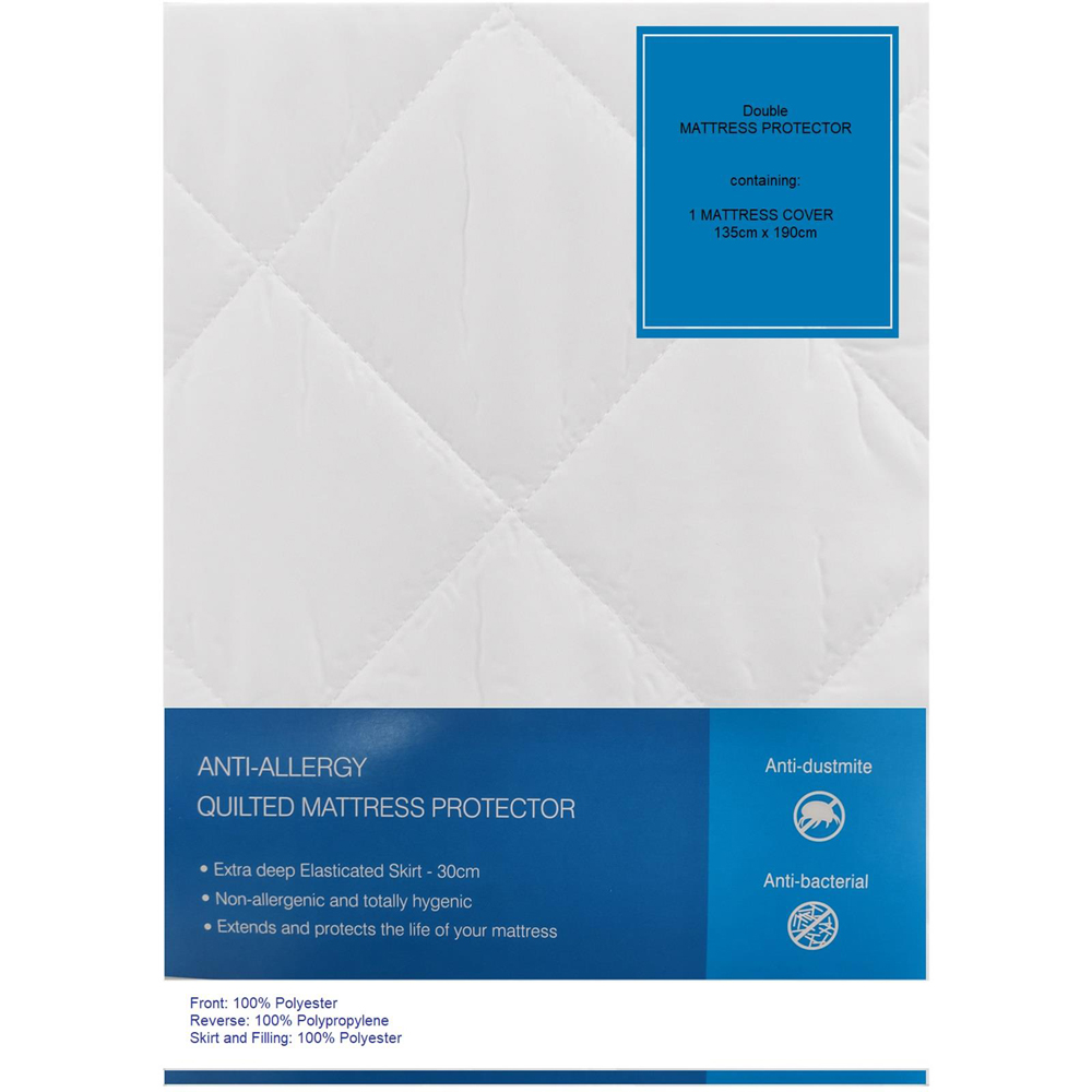 Gr8 Home Double Extra Deep Anti Allergy Quilted Mattress Protector Image