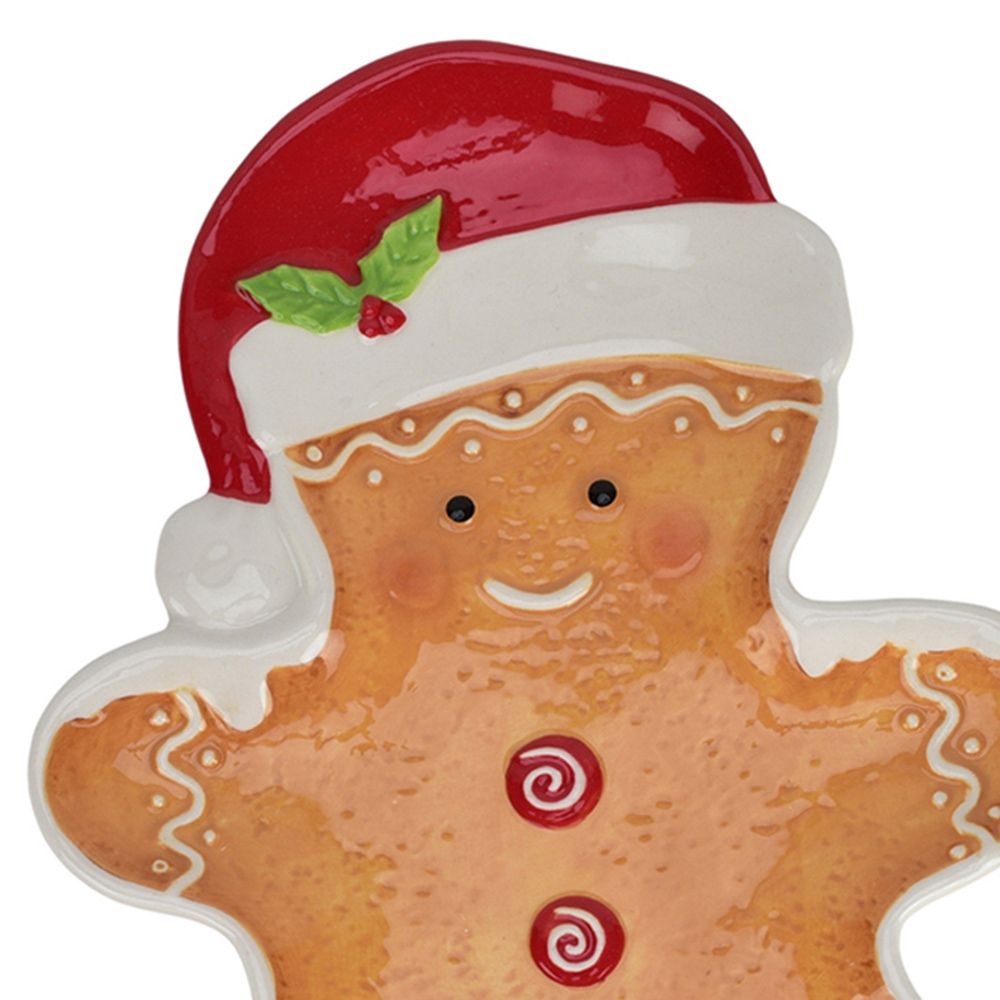 The Christmas Gift Co Gingerbread Ceramic Plate Image 2