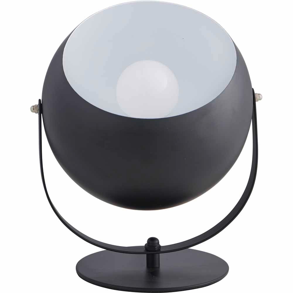 Wilko Black Metal Ball Table Lamp Image 2