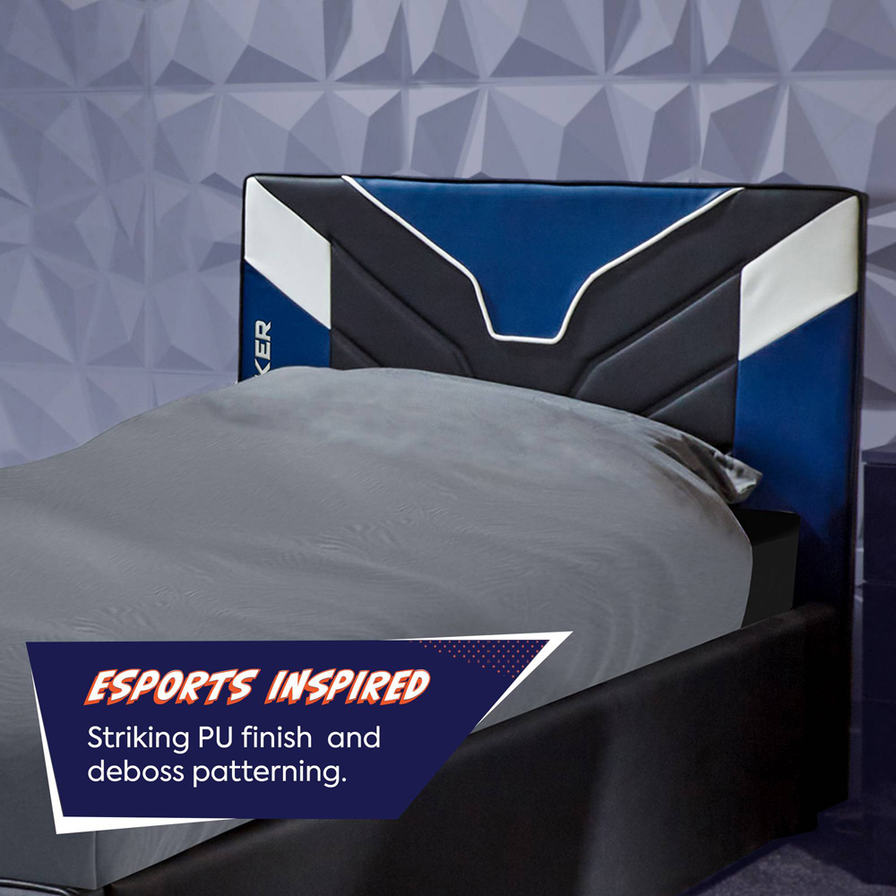 X Rocker Cerberus MKII Single Blue Ottoman Bed Image 5
