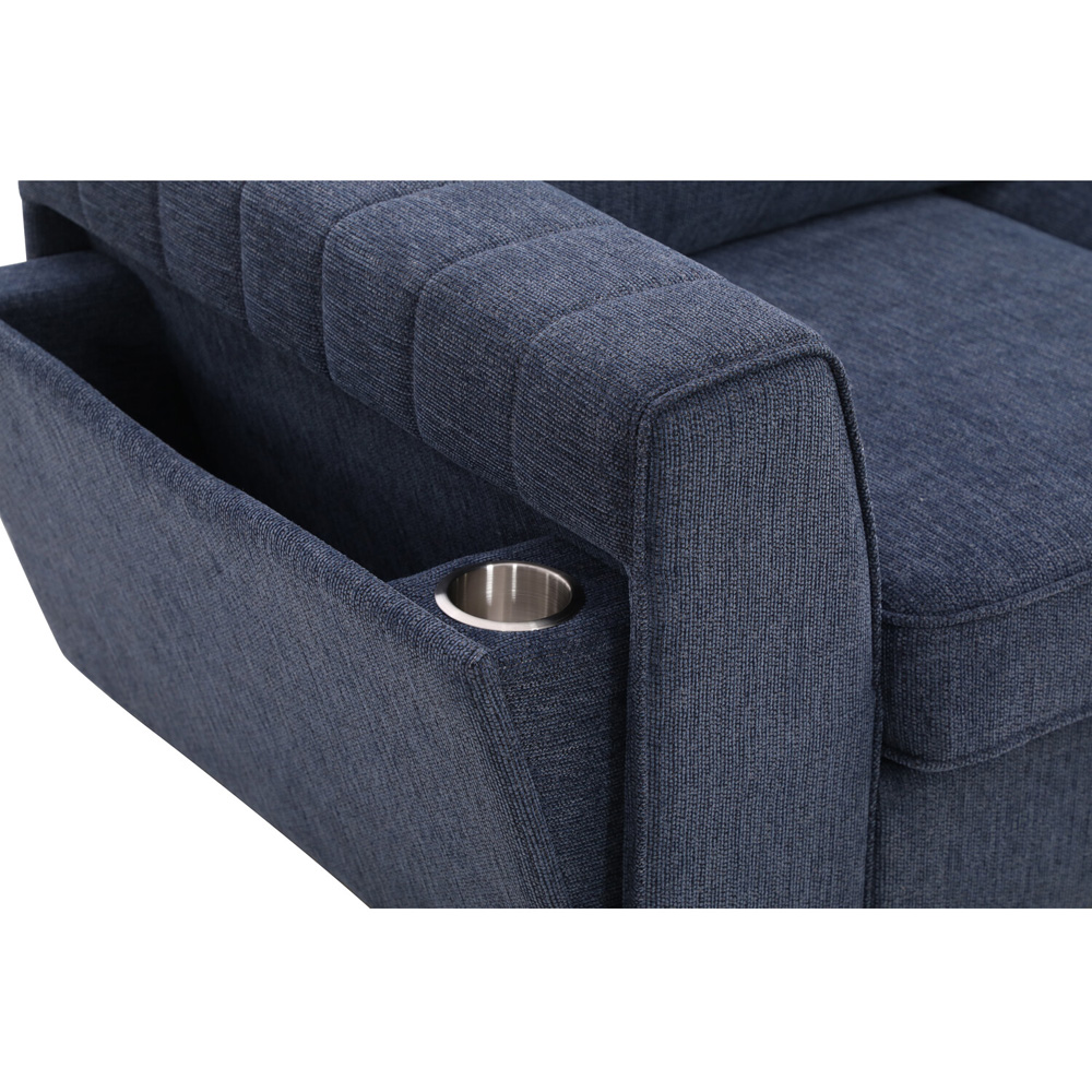 Matilda 3 Seater Blue Sofa Image 8