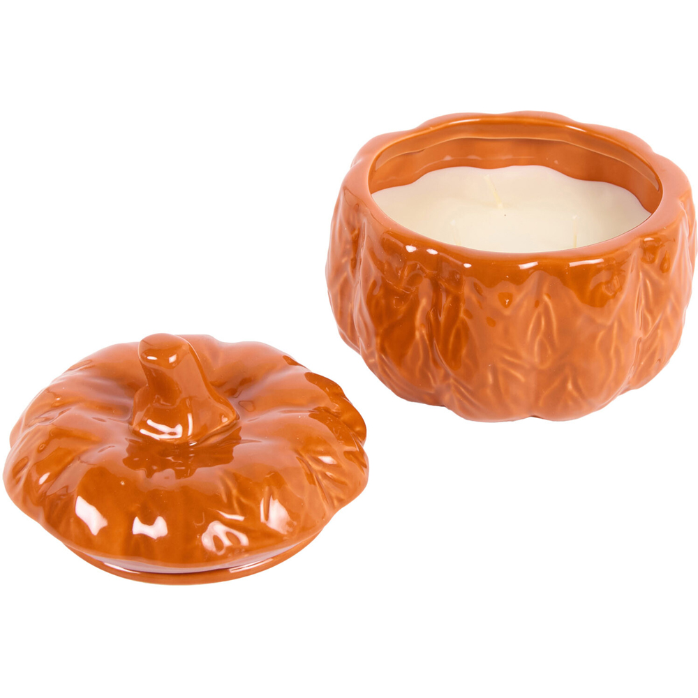 Large Ceramic Pumpkin Shaped Candle Image 7