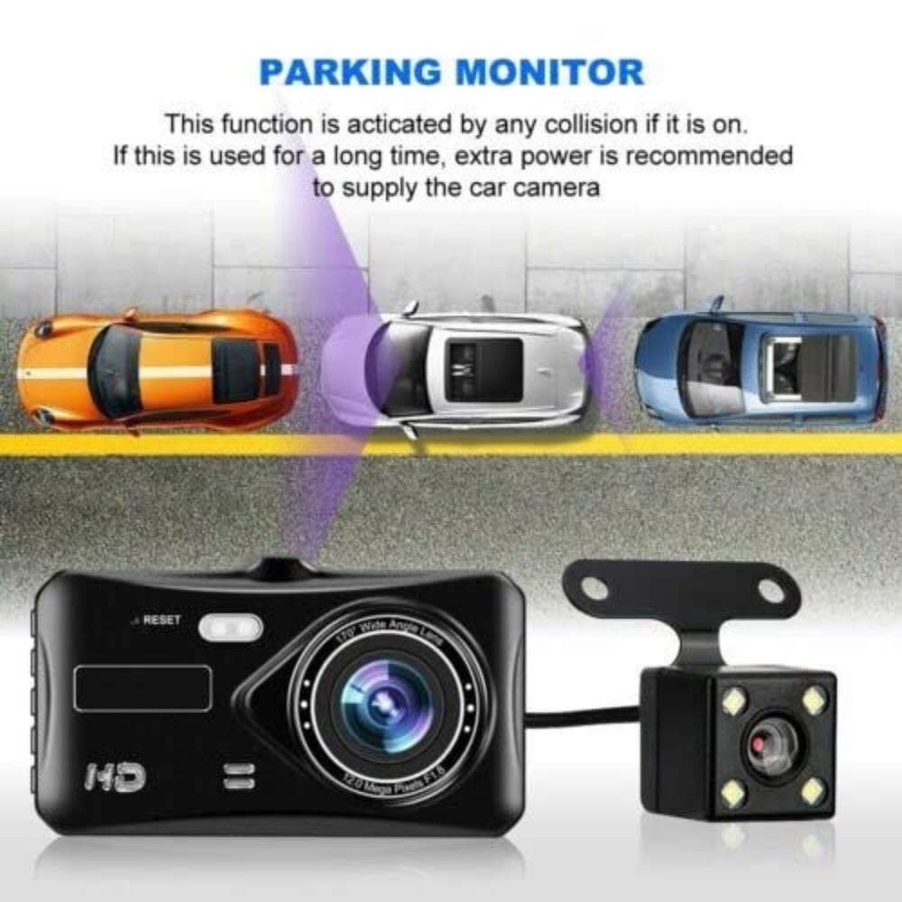 Alivio 1080p Full HD Front and Rear Dual Dash Camera Image 4
