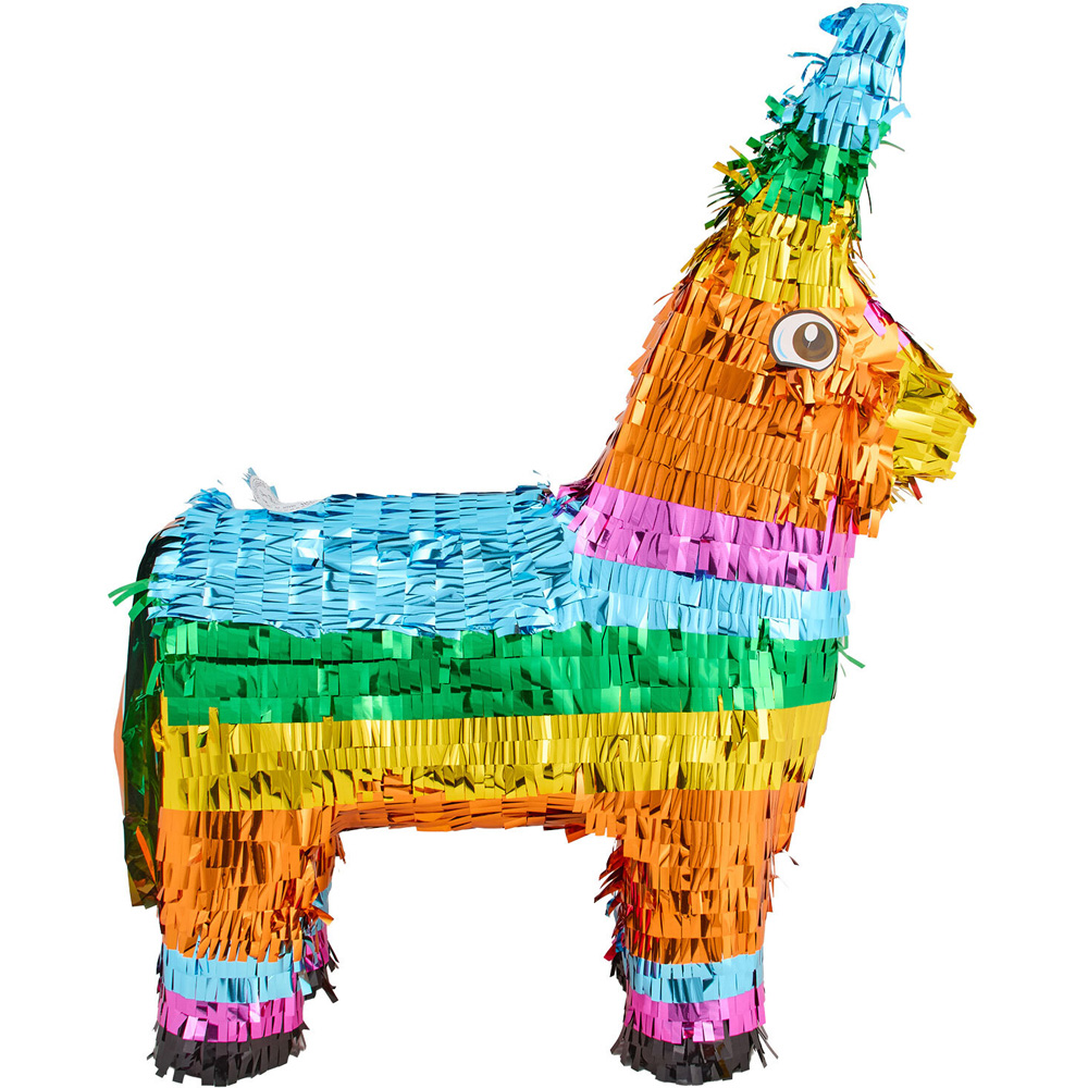 Foiled Rainbow Donkey Pinata Image 3