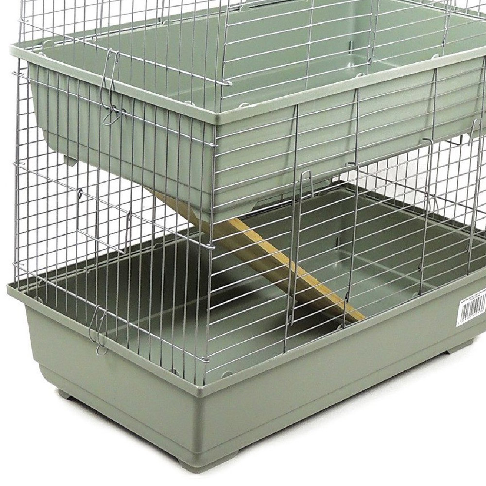 Little Friends 2 Tier Grey Small Animal Cage Image 3