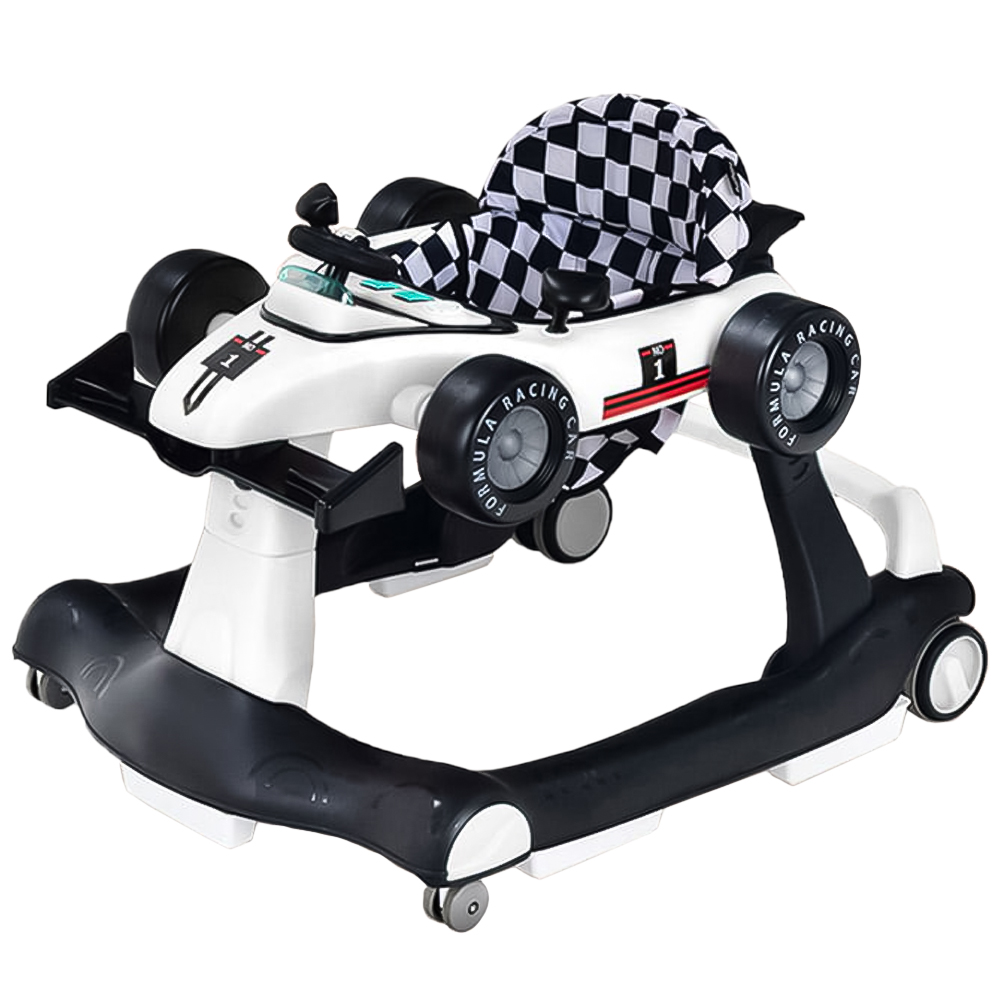 Costway 4 in 1 White Baby Push Walker Image 1