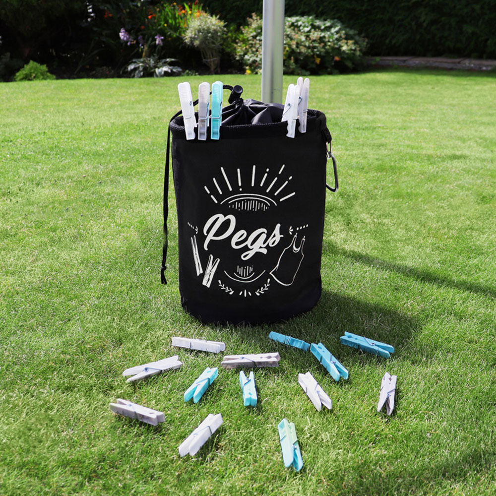 JVL Assorted Soft Grip Pegs with Bag 144 Pack Image 2