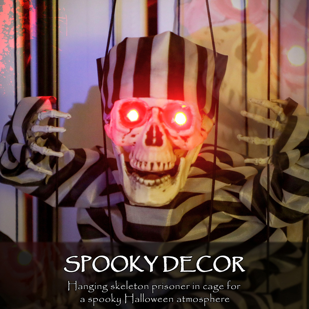 Outsunny Voice Activated Animatronics Hinging Skeleton Halloween Decoration 30 x 26cm Image 8