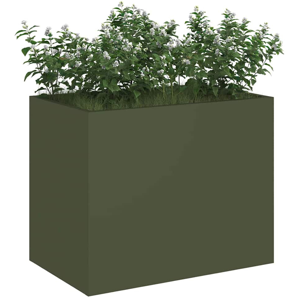 vidaXL Olive Green Cold Rolled Steel Garden Decor 40 x 50 x 32cm Image 3