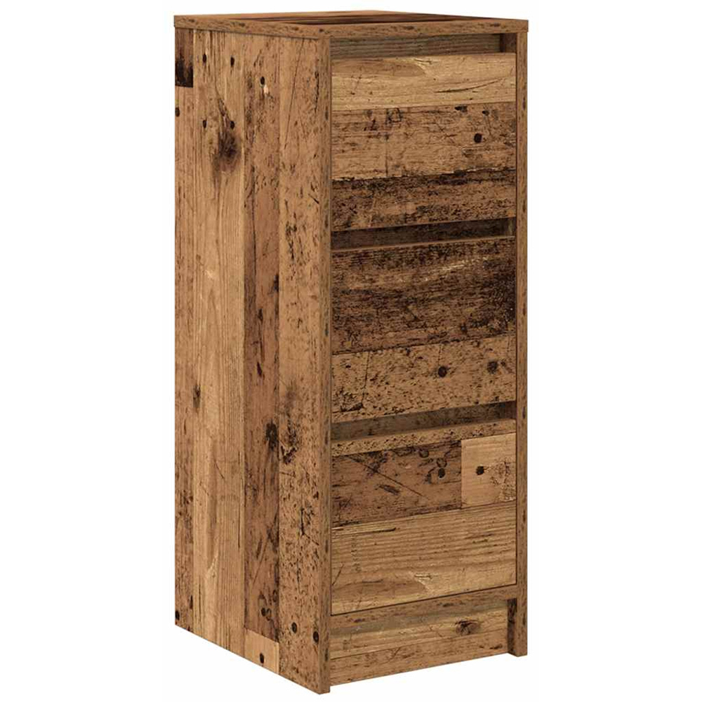 vidaXL 3 Drawer Old Wood Slim Sideboard Image 2