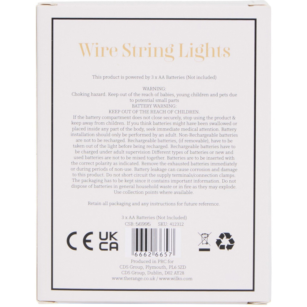 50 LED Wire String Light Copper Image 5